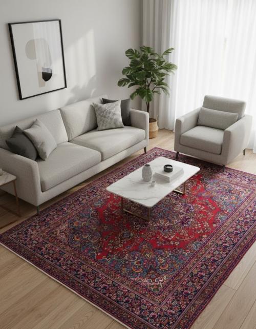 9'7 x 12'7 Hand Knotted Sabzevar Floral Persian Wool Rug