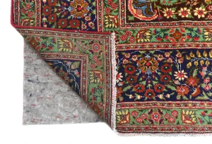 Vintage Red Floral Traditional 10X13 Tabriz Persian Rug