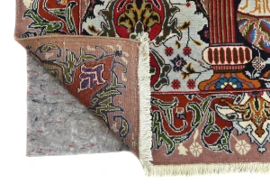 Vintage Mauve Pictorial 10X13 Kashmar Persian Rug