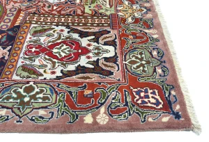 Vintage Mauve Pictorial 10X13 Kashmar Persian Rug