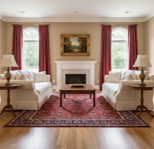 Vintage Red FloralTraditional 9'7X12'6 Tabriz Persian Rug