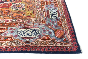 Vintage Purple-navy Traditional 9'5X12'4 Kashmar Persian Rug