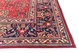 Vintage Red Pictorial Traditional 10X13 Tabriz Persian Rug