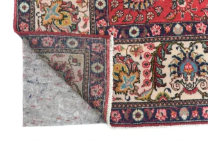 Vintage Red Floral Traditional 8X11 Tabriz Persian Rug