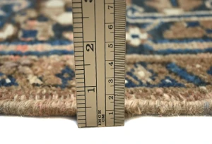 Semi Antique Rusty Peach Geometric 8X9 Heriz Persian Rug