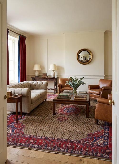 Vintage Beige Tribal 8'5 X 11'4 Koliaie Persian Rug