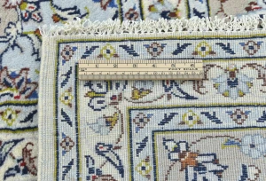 Vintage Cream Floral Traditional 8X11 Kashan Persian original Rug