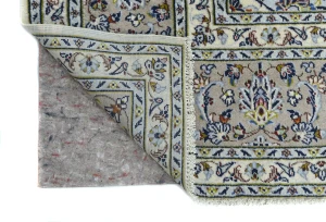 Vintage Cream Floral Traditional 8X11 Kashan Persian original Rug