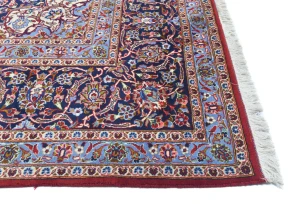 Vintage Red Floral Traditional 10X13 Kashan Persian original Rug