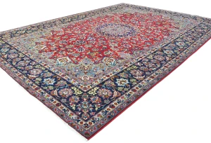 Vintage Red Traditional 9X13 Najafabad Persian Rug