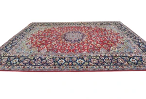 Vintage Red Traditional 9X13 Najafabad Persian Rug