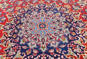 Vintage Red Traditional 9X13 Najafabad Persian Rug