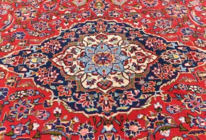 Vintage Red Traditional Floral 6X10 Kashan Persian Rug