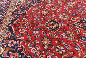 Vintage Red Traditional Floral 6X10 Kashan Persian Rug