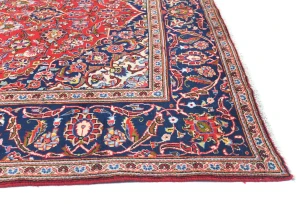 Vintage Red Traditional Floral 6X10 Kashan Persian Rug