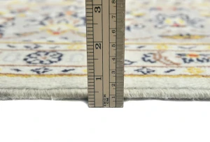 Vintage Cream Floral Traditional 6'4X9'6 Kashan Persian Rug