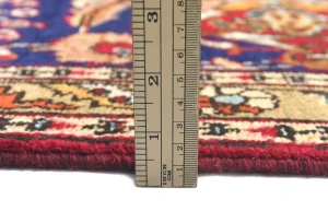 Vintage Red Floral Traditional 9'3X12'9 Tabriz Persian Rug