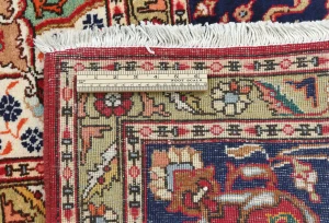 Vintage Red Floral Traditional 9'3X12'9 Tabriz Persian Rug