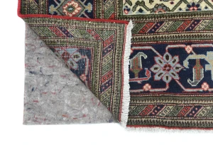 Vintage Bittersweet Red Geometric Traditional 7X10 Tabriz Persian Rug