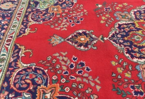 Vintage Red Floral Traditional 7X10 Tabriz Persian Rug