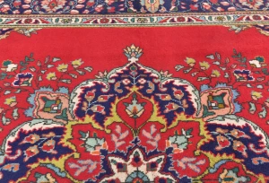 Vintage Red Floral Traditional 7X10 Tabriz Persian Rug