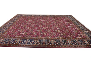 Vintage Fuchsia Red Traditional 10X13 Tabriz Persian Rug