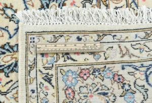 Vintage Cream Traditional Floral 6'5X9'9 Kashan Persian Rug