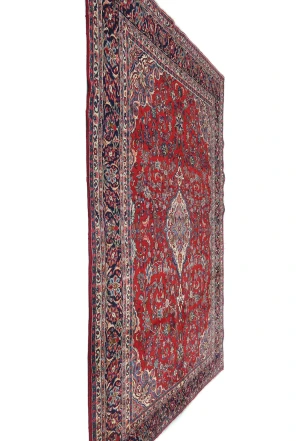 Vintage Red Floral 6'10X10'6 Shahrbaft Persian Rug