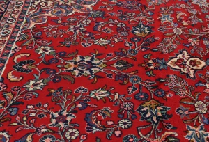 Vintage Red Floral 6'10X10'6 Shahrbaft Persian Rug
