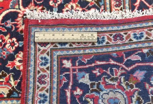 Vintage Red Traditional Floral 6'4X10'2 Kashan Persian Rug