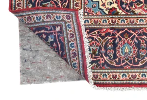 Vintage Red Traditional Floral 6'4X10'2 Kashan Persian Rug