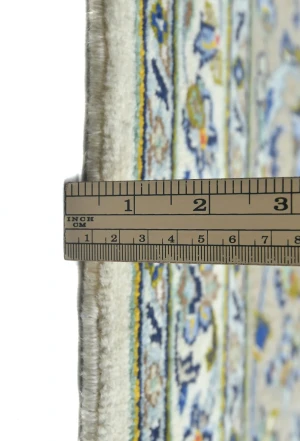 Vintage Cream Traditional  Floral 8X11 Kashan Persian Rug