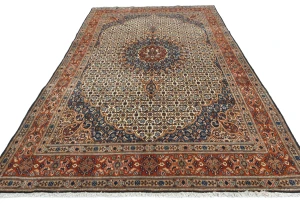 Vintage Cream Floral Classic 6'6X10'5 Mood Persian Rug