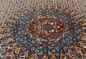 Vintage Cream Floral Classic 6'6X10'5 Mood Persian Rug