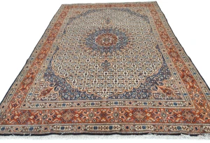 Vintage Cream Floral Classic 6'6X10'5 Mood Persian Rug