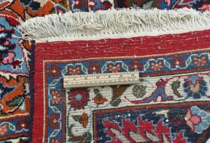 Vintage Red Floral Traditional 10X13 Mashad Persian Rug