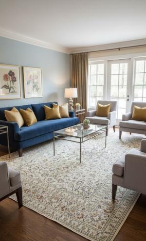 8'0 x 11'2 Hand Knotted Kashan Floral Persian Wool Rug