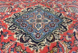 Vintage Bittersweet Red Traditional 10X13 Kashmar Persian Rug