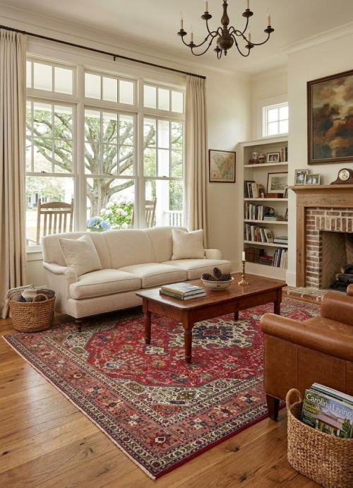 Vintage Red Traditional 8X11 Tabriz Persian Rug