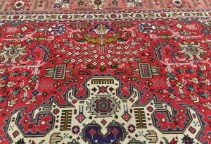 Vintage Red Traditional 8X11 Tabriz Persian Rug