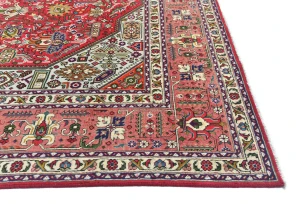 Vintage Red Traditional 8X11 Tabriz Persian Rug