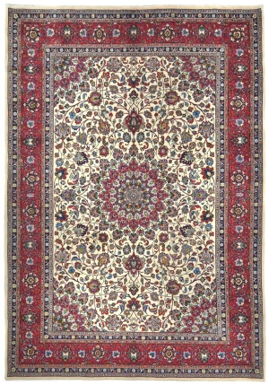 Vintage Purple-navy Traditional 8X11 Kashmar Persian Rug
