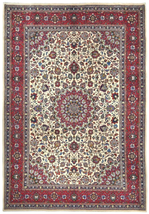 Vintage Purple-navy Traditional 8X11 Kashmar Persian Rug