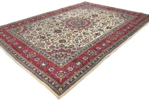 Vintage Purple-navy Traditional 8X11 Kashmar Persian Rug