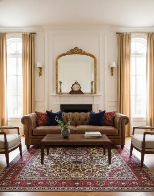 Vintage Purple-navy Traditional 8X11 Kashmar Persian Rug