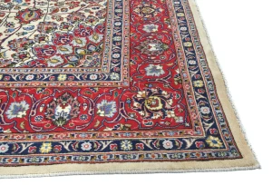 Vintage Purple-navy Traditional 8X11 Kashmar Persian Rug