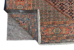 Vintage Plum Geometric 8X11 Ardebil Persian Oriental Rug