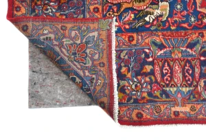 Vintage Red Pictorial Traditional 10X13 Kashmar Persian Rug