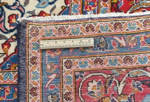 Vintage Purple-navy Floral Traditional 10X13 Kashan Persian Rug