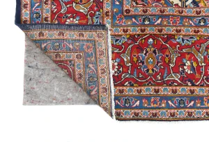 Vintage Purple-navy Floral Traditional 10X13 Kashan Persian Rug